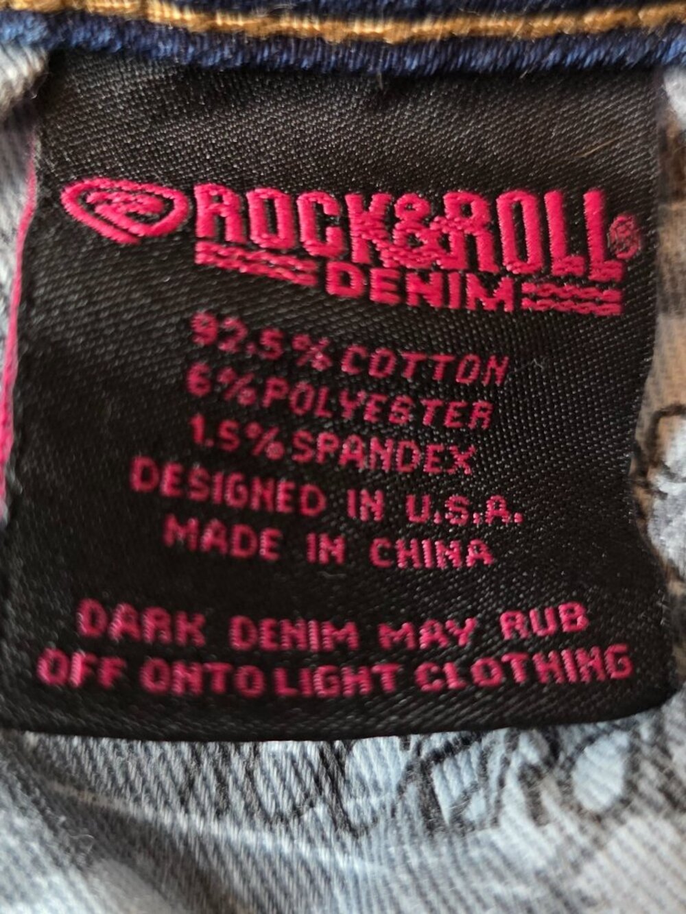 Rock & Roll Denim Women's Bellbottom High Waist Jeans, Size 29" x 32" - Picture 9 of 10
